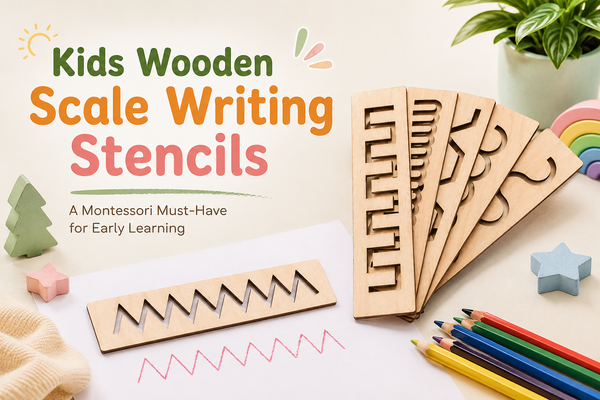 Kids Wooden Scale Writing Stencils: A Montessori Must-Have for Early Learning