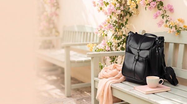 Anna Backpack Black: A Faux Leather Backpack for Work, Uni and Weekends
