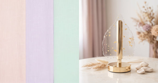 Gold Leaf LED Table Lamp: Understated Sparkle for Bedside and Desk