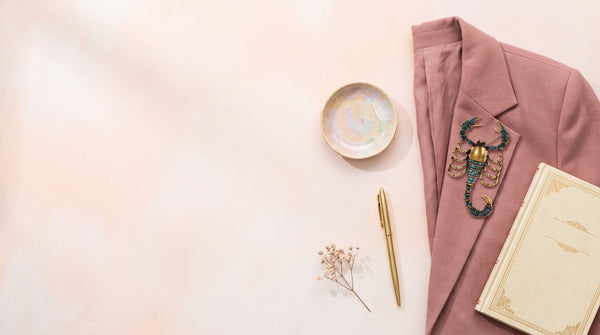 Scorpious Charm: A Stone-Studded Lapel Pin That Doubles as a Brooch