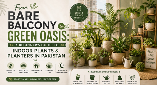 From Bare Balcony to Green Oasis: A Beginner's Guide to Indoor Plants &amp; Planters in Pakistan