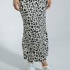 Leopard Crinkle Knit Skirt