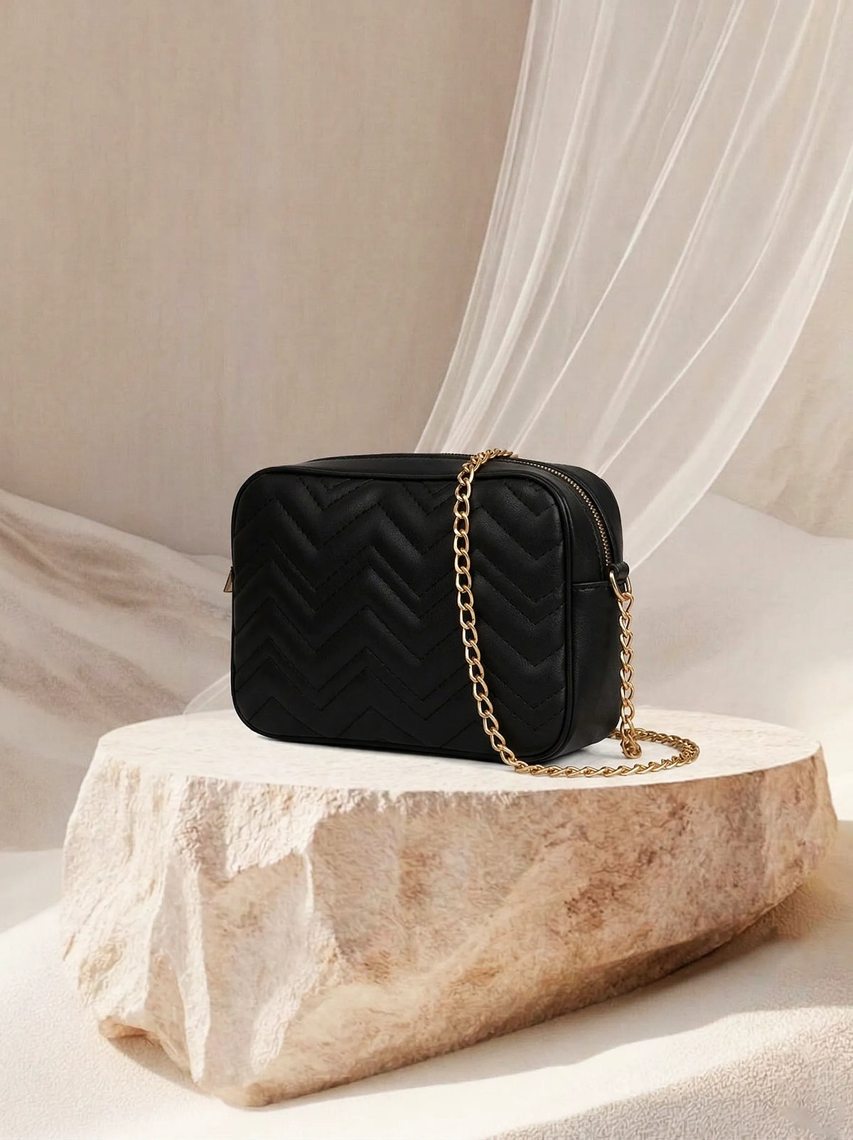Aura Black women's crossbody bag in black by Bag X