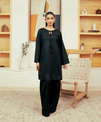 2PC - Embroidered Cambric Suit - Kross Kulture 