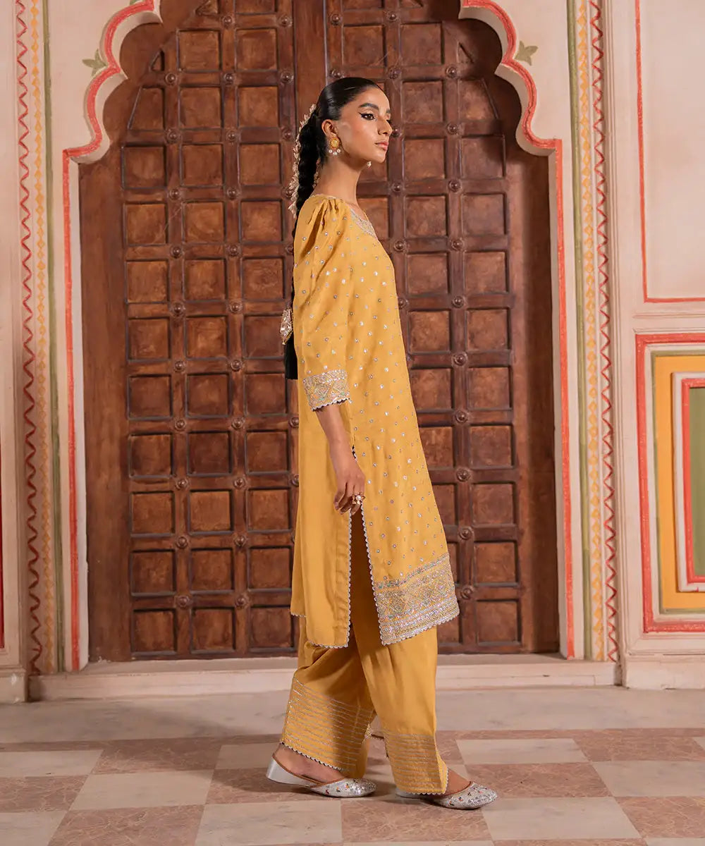 Tuscan Sun With Farshi Shalwar - Kross Kulture 