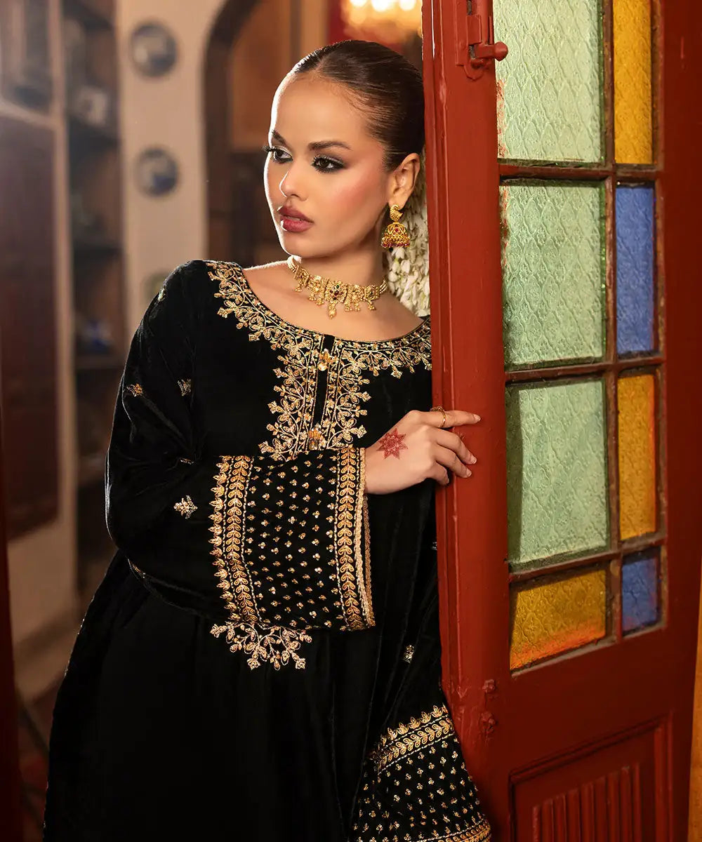 Embroidered Velvet Shirt - Kross Kulture 