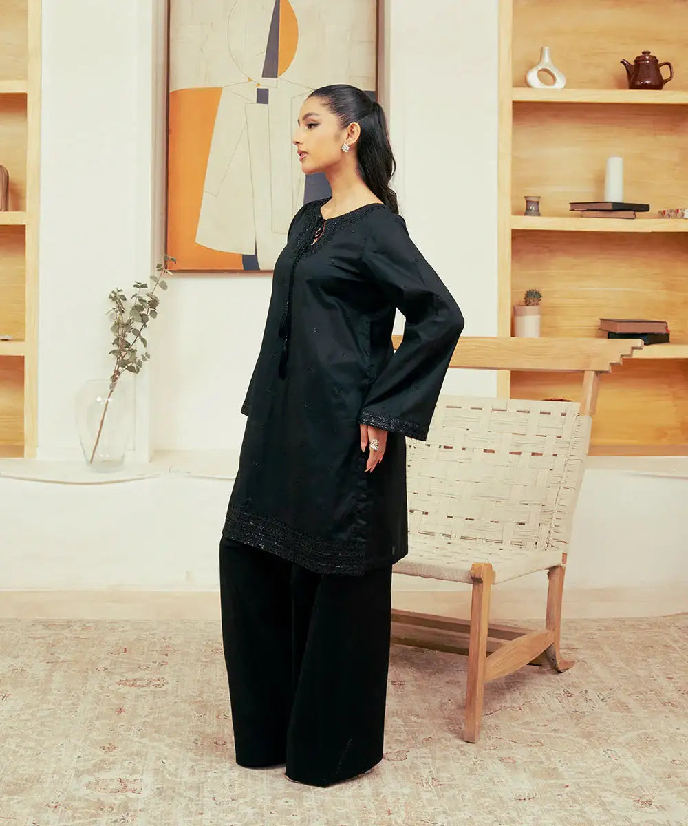 2PC - Embroidered Cambric Suit - Kross Kulture 