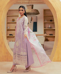 3PC - Embroidered Cambric Suit - Kross Kulture 
