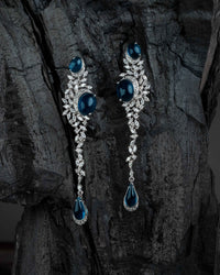 Crystal blue earrings