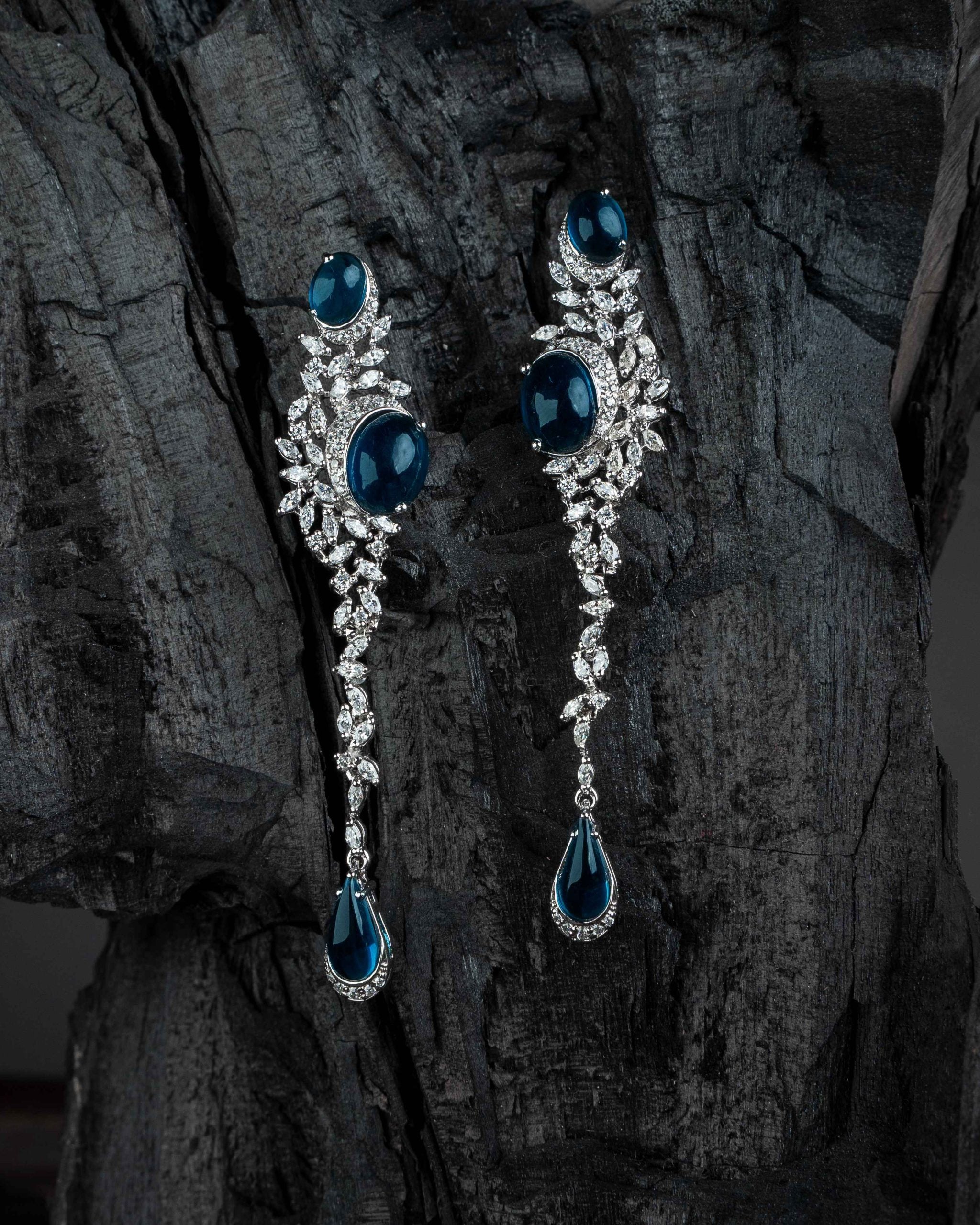 Crystal blue earrings