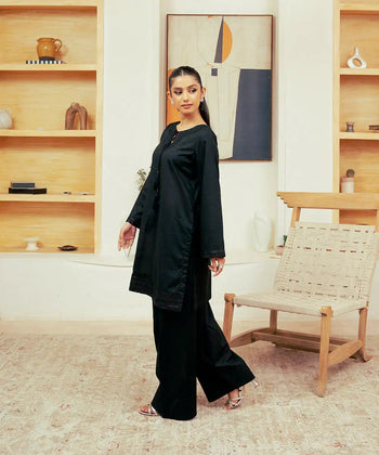 2PC - Embroidered Cambric Suit - Kross Kulture 