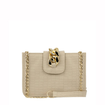 Kim Beige women's shoulder bag in beige by Bag X