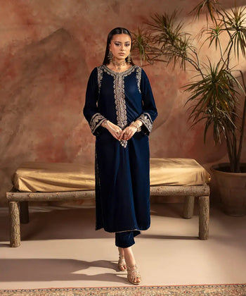 Embroidered Velvet Shirt - Kross Kulture 