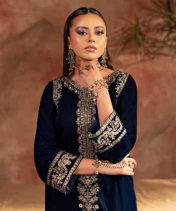 Embroidered Velvet Shirt - Kross Kulture 