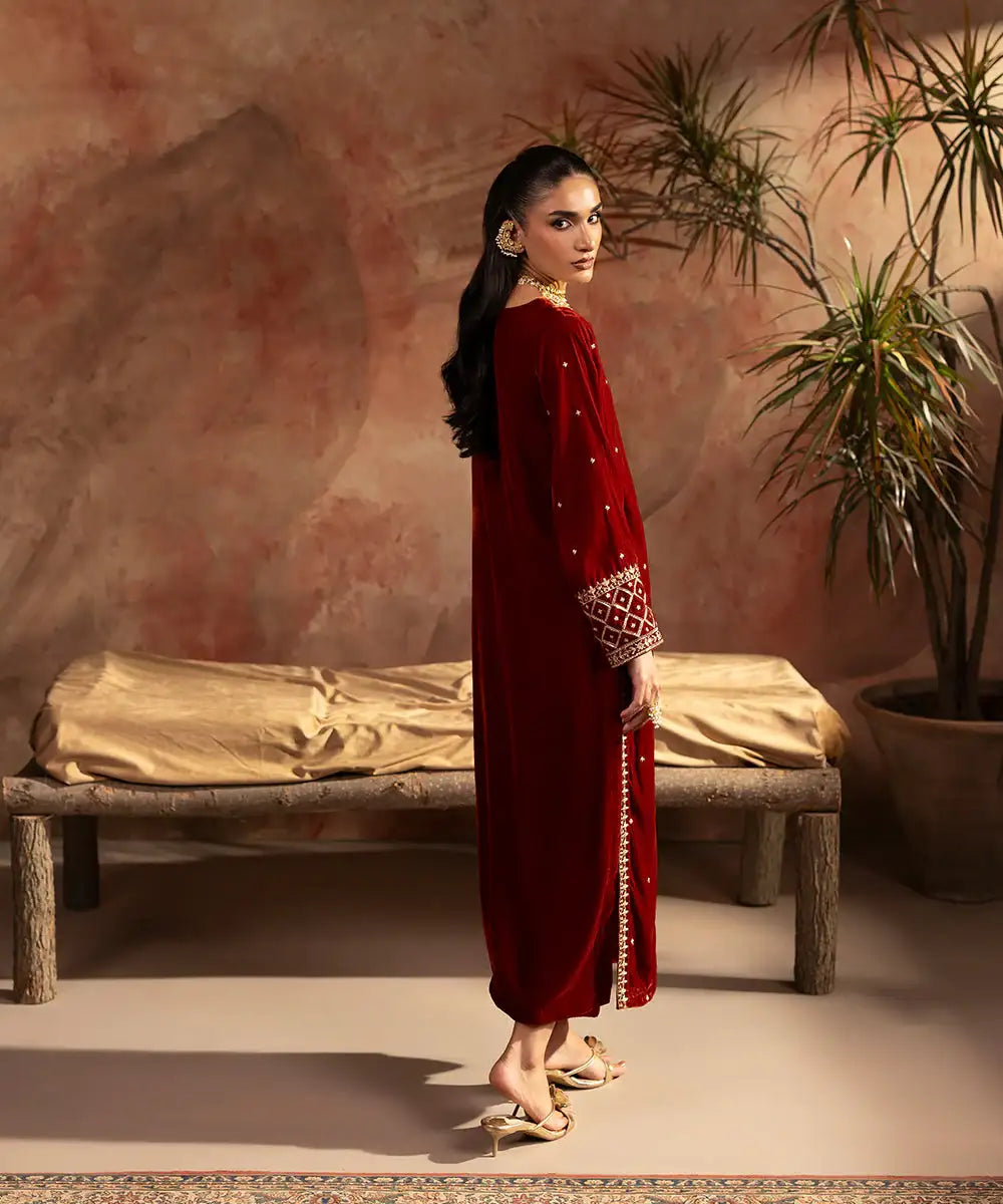 Embroidered Velvet Shirt - Kross Kulture 