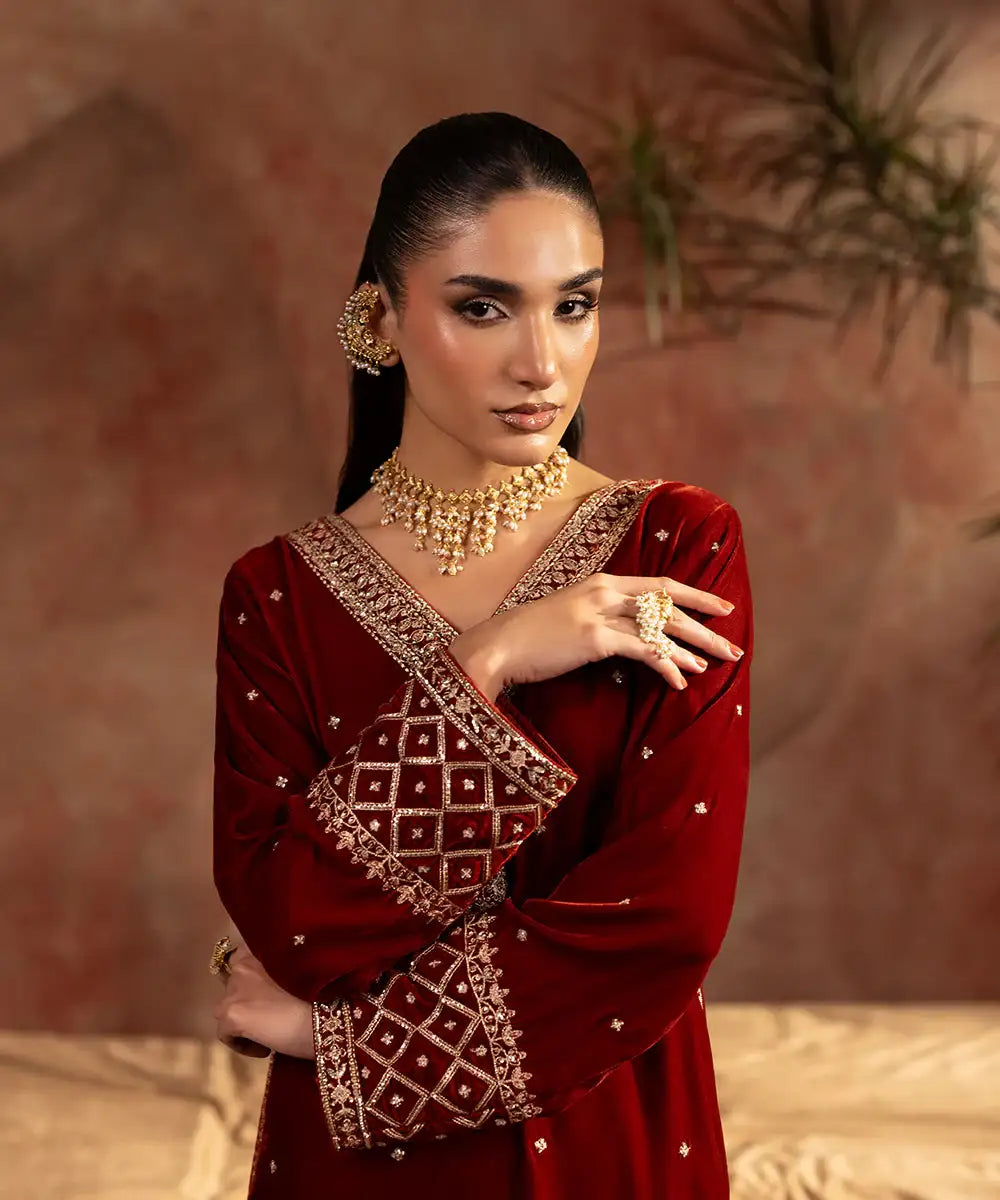 Embroidered Velvet Shirt - Kross Kulture 