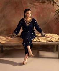 Embroidered Velvet Shirt - Kross Kulture 