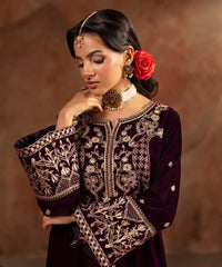 Embroidered Velvet Shirt - Kross Kulture 