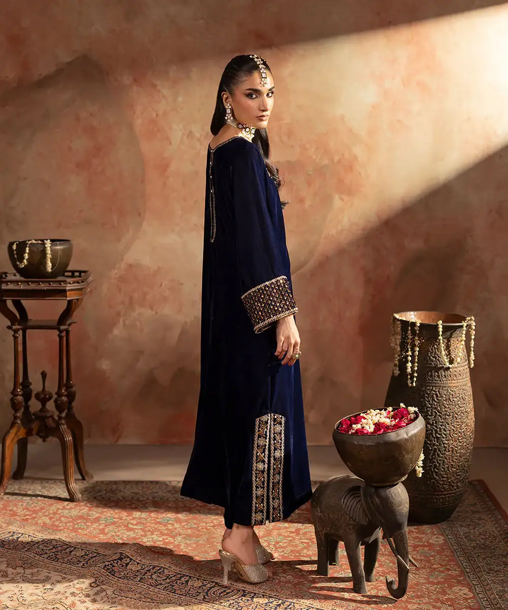 Embroidered Velvet Shirt - Kross Kulture 