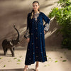 2Pc - Embroidered Velvet Suit