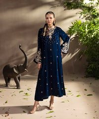 2PC - Embroidered Velvet Suit - Kross Kulture 