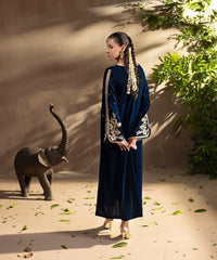 2PC - Embroidered Velvet Suit - Kross Kulture 