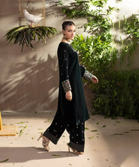 2PC - Embroidered Velvet Suit - Kross Kulture 