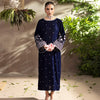 2Pc - Embroidered Velvet Suit