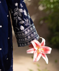 2PC - Embroidered Velvet Suit - Kross Kulture 