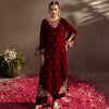 2Pc - Embroidered Velvet Suit