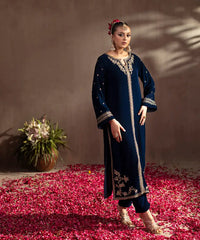 Embroidered Velvet Shirt - Kross Kulture 