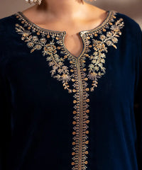 Embroidered Velvet Shirt - Kross Kulture 