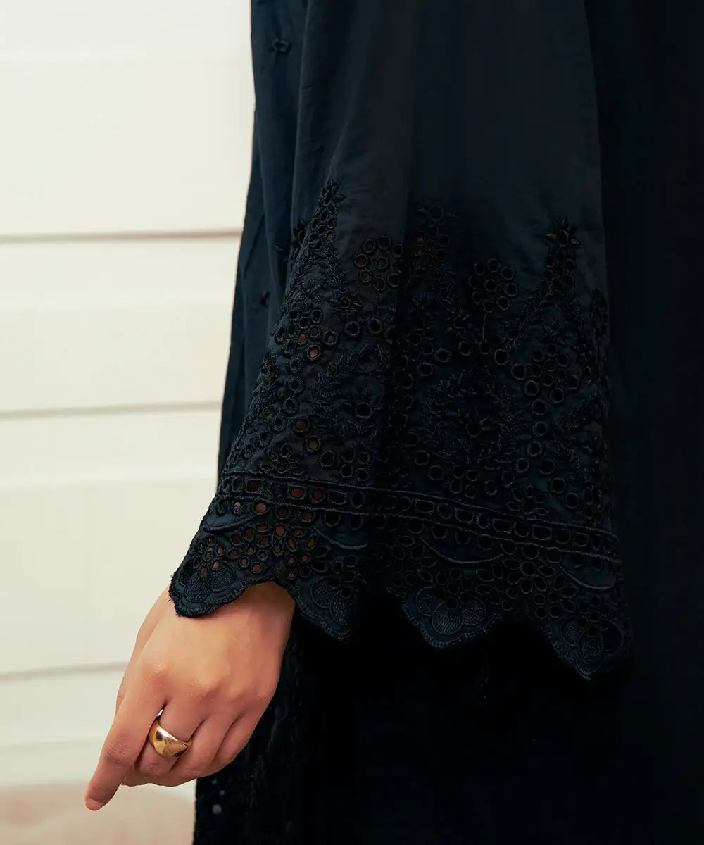 2PC - Embroidered Cotton Silk Suit - Kross Kulture 