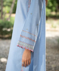 2PC - Embroidered Striped Lawn Cotton Suit - Kross Kulture 
