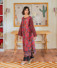 2PC - Digital Printed Silk Lawn Suit - Kross Kulture 