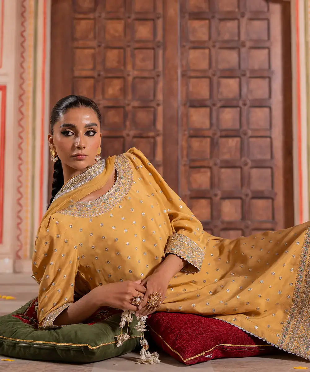 Tuscan Sun With Farshi Shalwar - Kross Kulture 