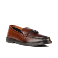 ST-10-Brown loafers with Patina finish - DeVogue