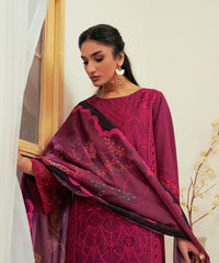 3PC - Embroidered Cambric Suit - Kross Kulture 