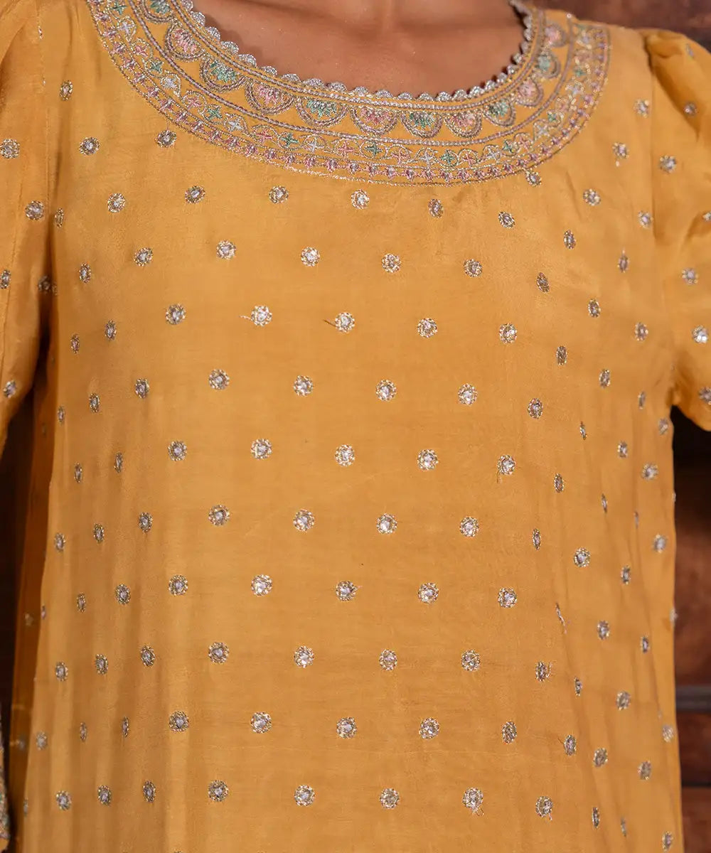 Tuscan Sun With Farshi Shalwar - Kross Kulture 