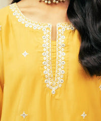 2PC - Embroidered Cotton Silk Suit - Kross Kulture 