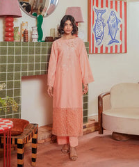 2PC - Embroidered Cotton Silk Suit - Kross Kulture 