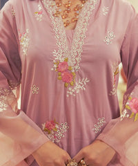 2PC - Embroidered Cotton Silk Suit - Kross Kulture 
