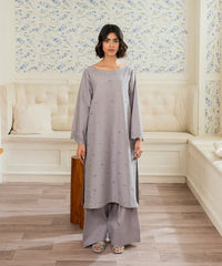 2PC - Embroidered Cotton Silk - Kross Kulture 