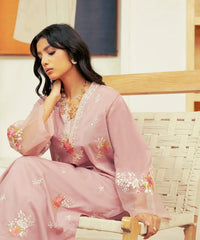 2PC - Embroidered Cotton Silk Suit - Kross Kulture 