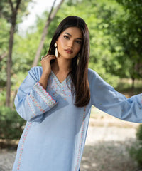 2PC - Embroidered Striped Lawn Cotton Suit - Kross Kulture 