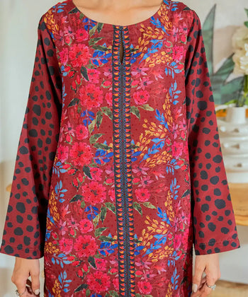 2PC - Digital Printed Silk Lawn Suit - Kross Kulture 