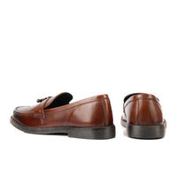 ST-10-Brown loafers with Patina finish - DeVogue