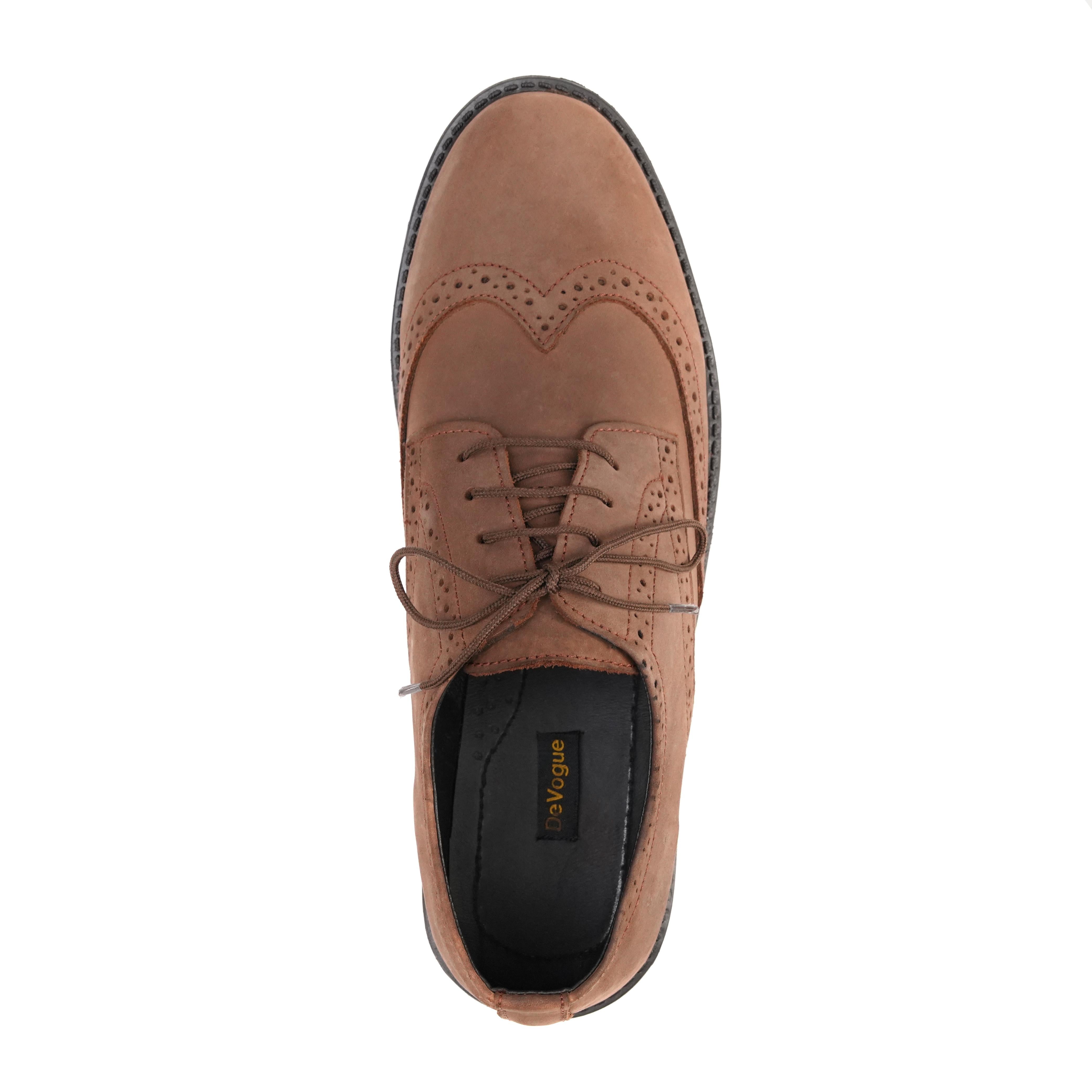 7058-Dark Oily Brown Casual Shoes - DeVogue