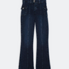 Pleated Flared Jeans