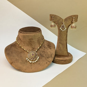 Nagas Kemp South Indian Rajwadi Necklace Set